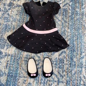 American girl doll dress with shoes